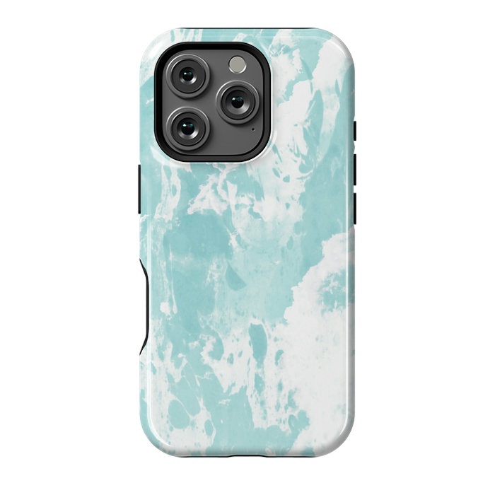 iPhone 16 Pro StrongFit Mint blue abstract by Jms