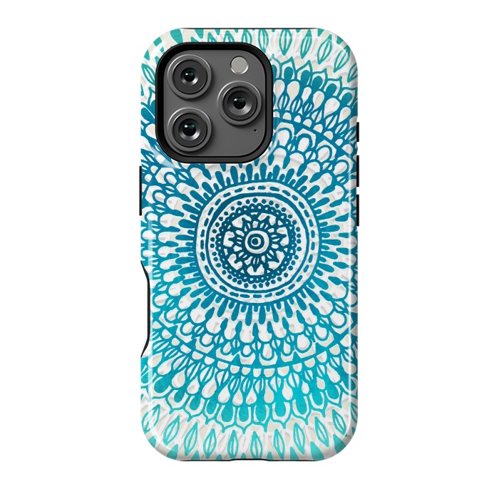 iPhone 16 Pro StrongFit Emerald Ocean Mandala by Tangerine-Tane