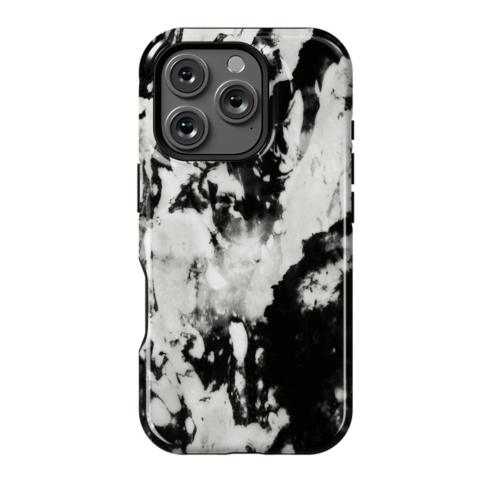 iPhone 16 Pro StrongFit White black marble by Jms