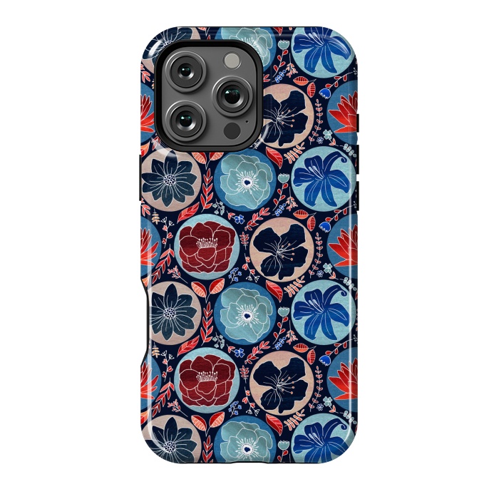 iPhone 16 Pro Max StrongFit Moody Polka Dot Floral  by Tigatiga