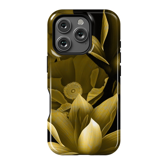 iPhone 16 Pro StrongFit Gold floral by Kashmira Baheti