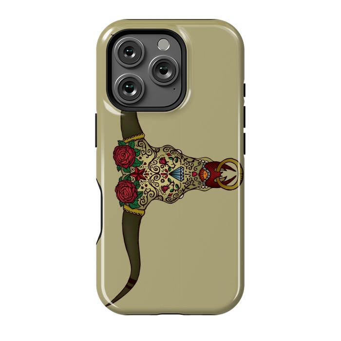 iPhone 16 Pro StrongFit El Toro Sugar Skull by Mangulica