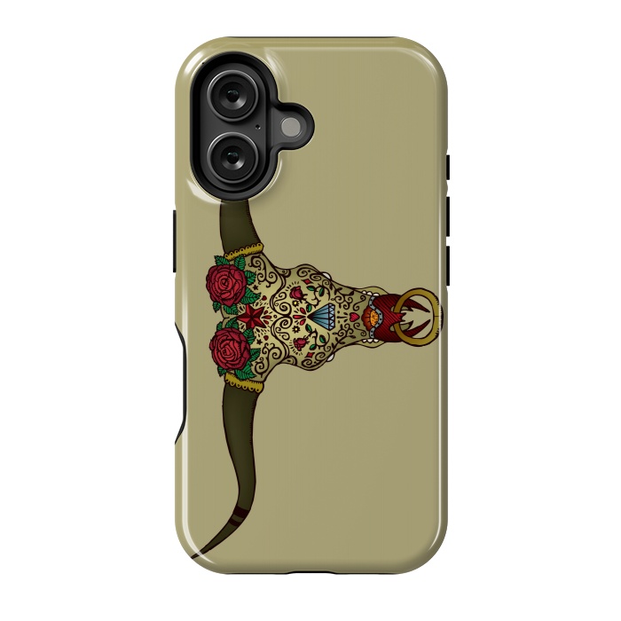 iPhone 16 StrongFit El Toro Sugar Skull by Mangulica