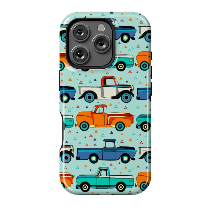 iPhone 16 Pro StrongFit Bright Vintage Trucks  by Tigatiga