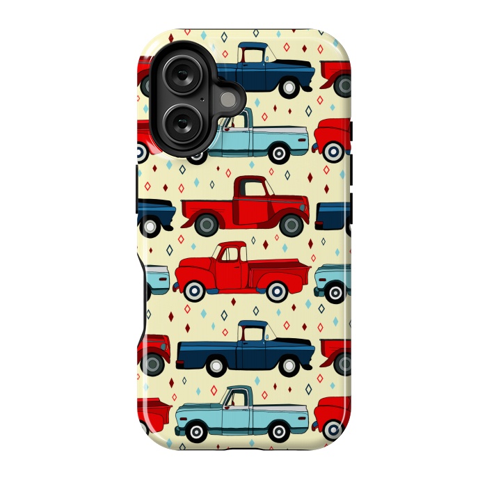 iPhone 16 StrongFit Winter Vintage Trucks  by Tigatiga