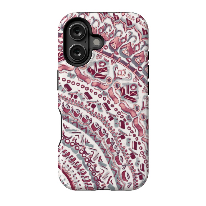 iPhone 16 StrongFit Blush Pink Mandala  by Tigatiga