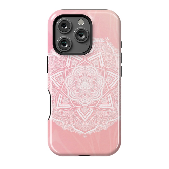 iPhone 16 Pro StrongFit Cute pink mandala by Jms