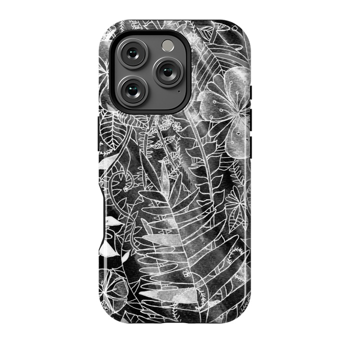 iPhone 16 Pro StrongFit Silver Floral  by Tigatiga