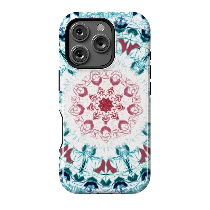 iPhone 16 Pro StrongFit Blush & Teal Mandala  by Tigatiga