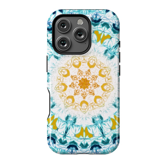 iPhone 16 Pro StrongFit Mustard & Teal Mandala  by Tigatiga