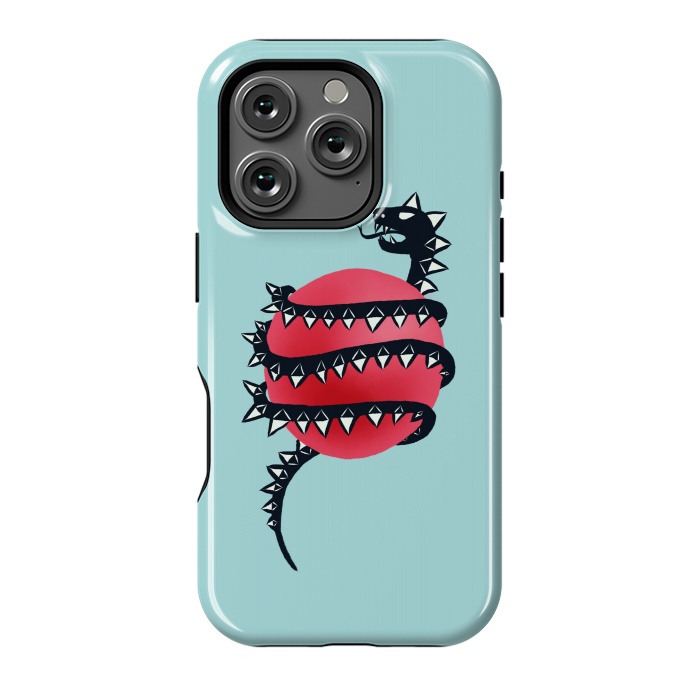 iPhone 16 Pro StrongFit Cool Evil Black Dragon Snake Monster by Boriana Giormova