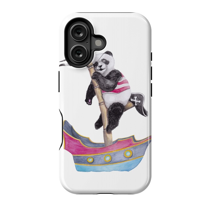 iPhone 16 StrongFit Panda Pirate by gingerlique