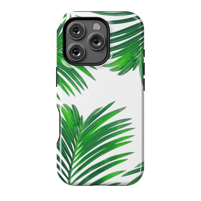 iPhone 16 Pro StrongFit Green Palm Leaves by Zala Farah