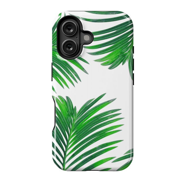 iPhone 16 StrongFit Green Palm Leaves by Zala Farah