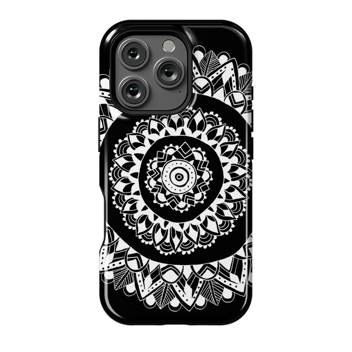 iPhone 16 Pro StrongFit Full Moon Mandala by Tangerine-Tane