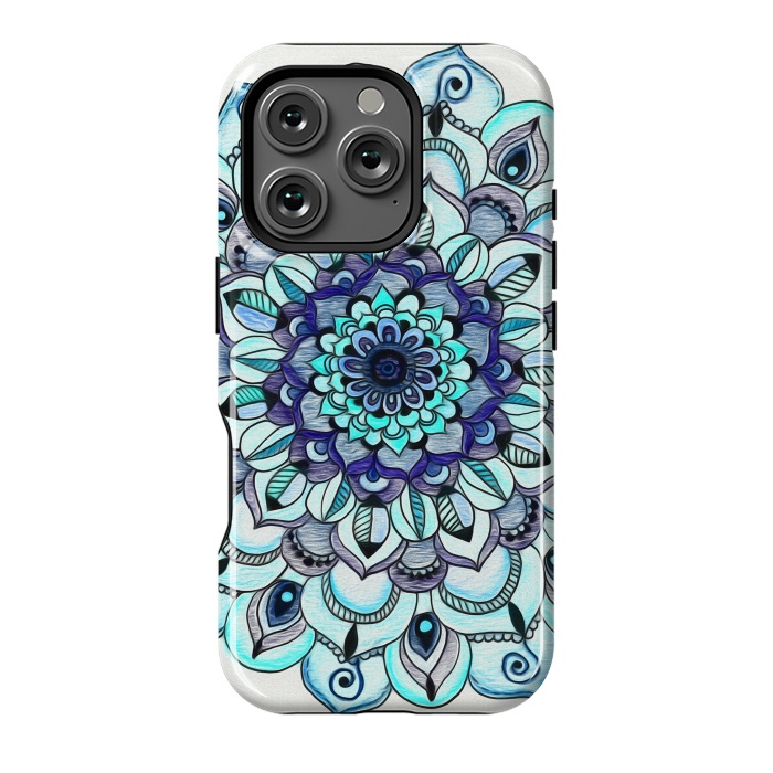 iPhone 16 Pro StrongFit Peacock Mandala by Tangerine-Tane