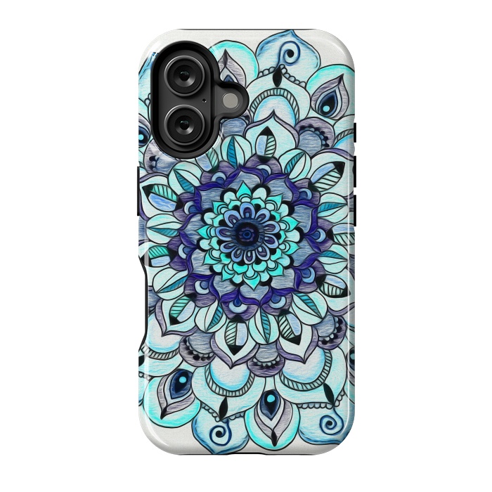 iPhone 16 StrongFit Peacock Mandala by Tangerine-Tane