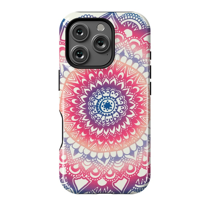 iPhone 16 Pro StrongFit Ocean Sunset Mandala by Tangerine-Tane