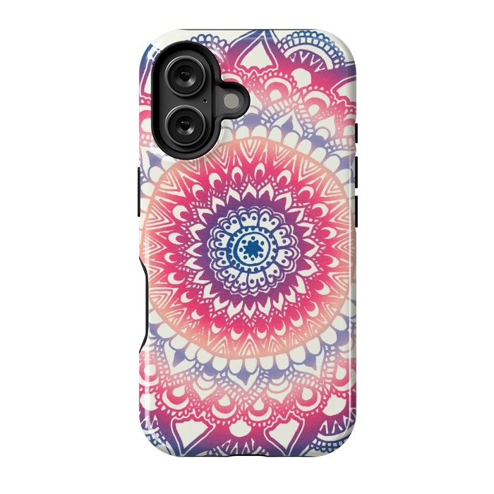 iPhone 16 StrongFit Ocean Sunset Mandala by Tangerine-Tane