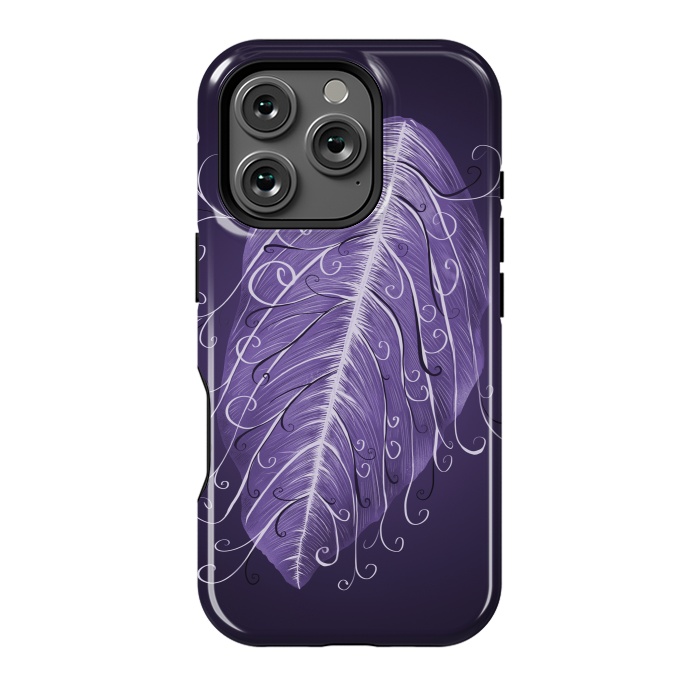 iPhone 16 Pro StrongFit Violet Swirly Leaf by Boriana Giormova