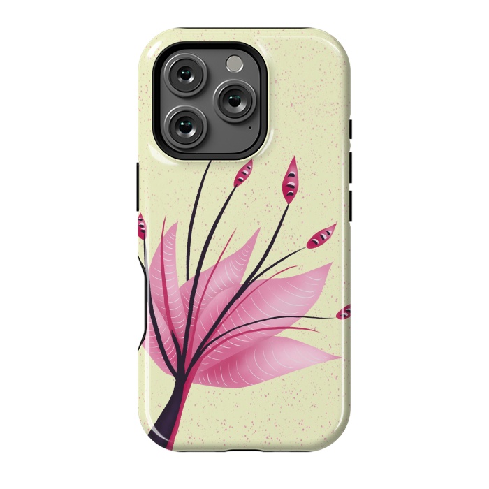 iPhone 16 Pro StrongFit Pink Abstract Water Lily Flower by Boriana Giormova