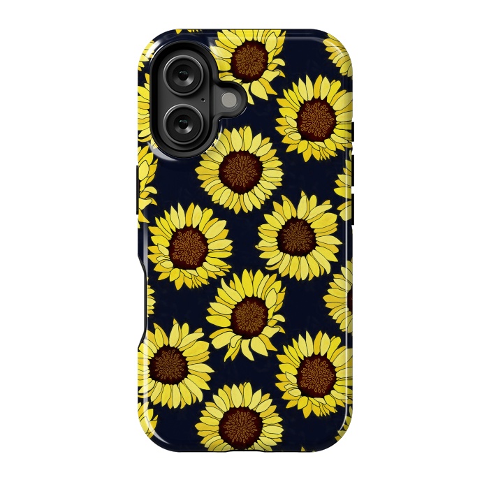 iPhone 16 StrongFit Navy - Sunflowers Are The New Roses! by Tigatiga