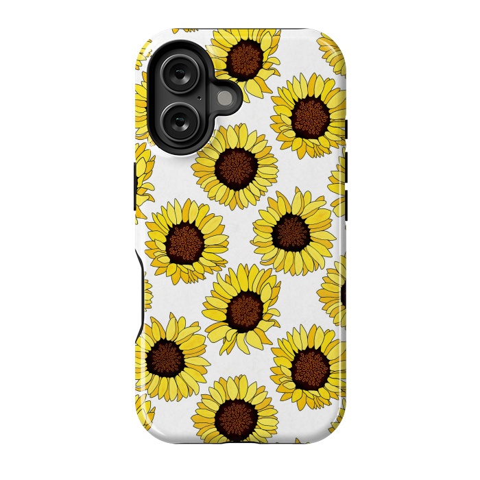 iPhone 16 StrongFit Sunflowers Are The new Roses! - White  by Tigatiga