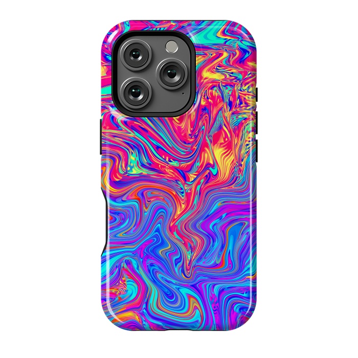 iPhone 16 Pro StrongFit Abstract Colorful Waves by Art Design Works