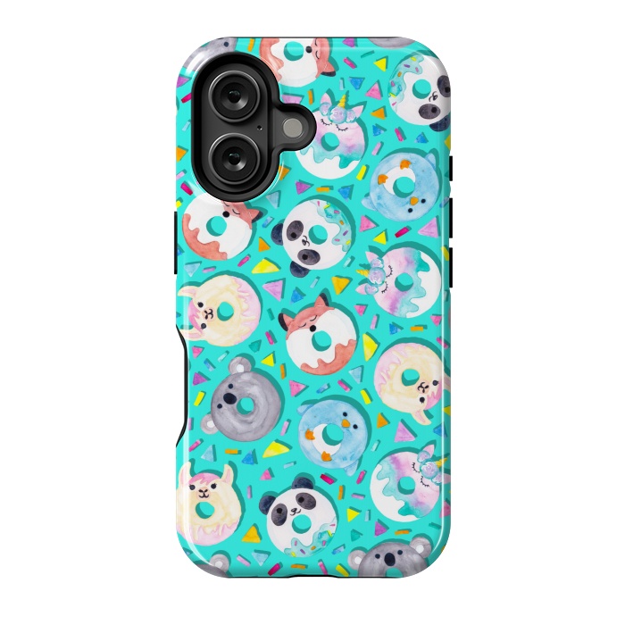 iPhone 16 StrongFit Animal Donut Confetti by gingerlique