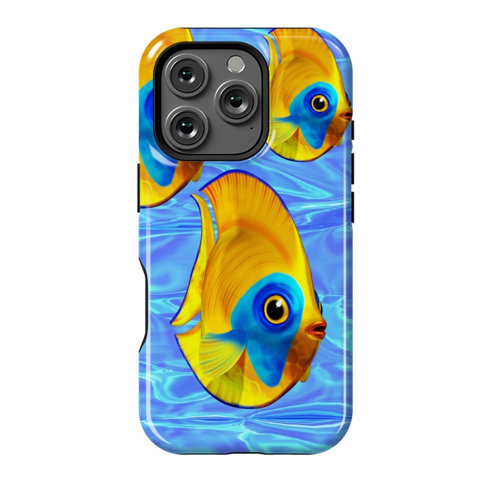 iPhone 16 Pro StrongFit Fish 3D Cute Tropical Cutie on Clear Blue Ocean Water  by BluedarkArt