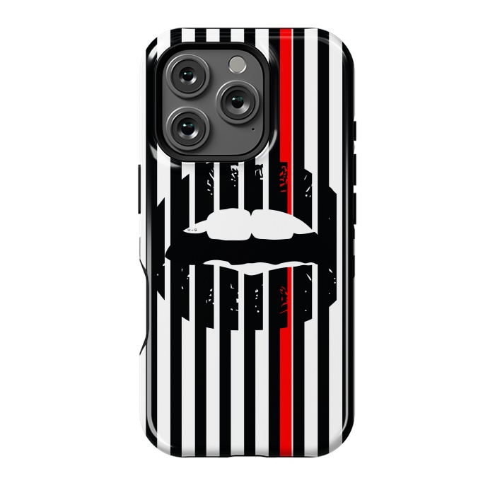 iPhone 16 Pro StrongFit BLACK LIPS by W-Geometrics