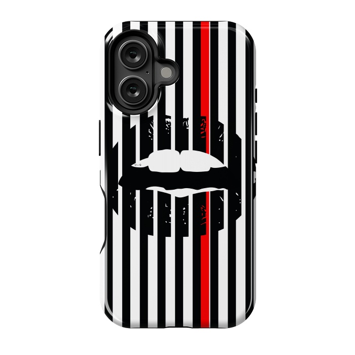 iPhone 16 StrongFit BLACK LIPS by W-Geometrics