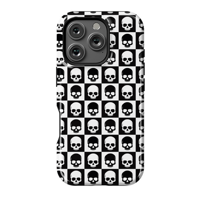 iPhone 16 Pro StrongFit Checkered Skulls Pattern I by Art Design Works