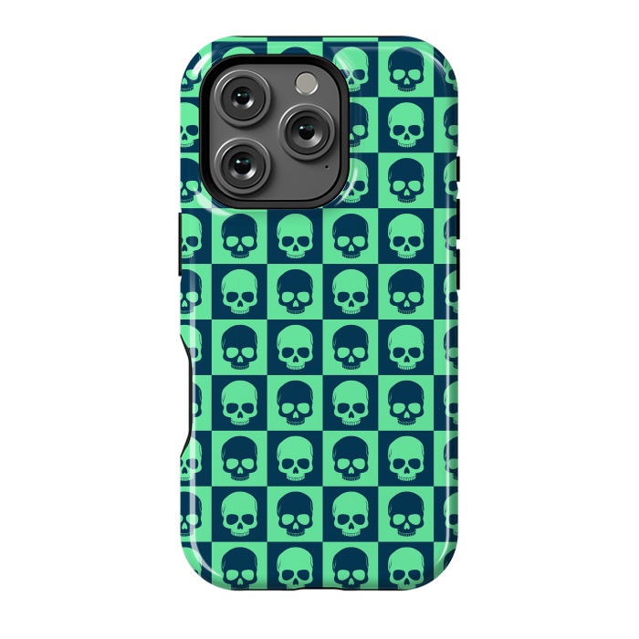 iPhone 16 Pro StrongFit Checkered Skulls Pattern III by Art Design Works