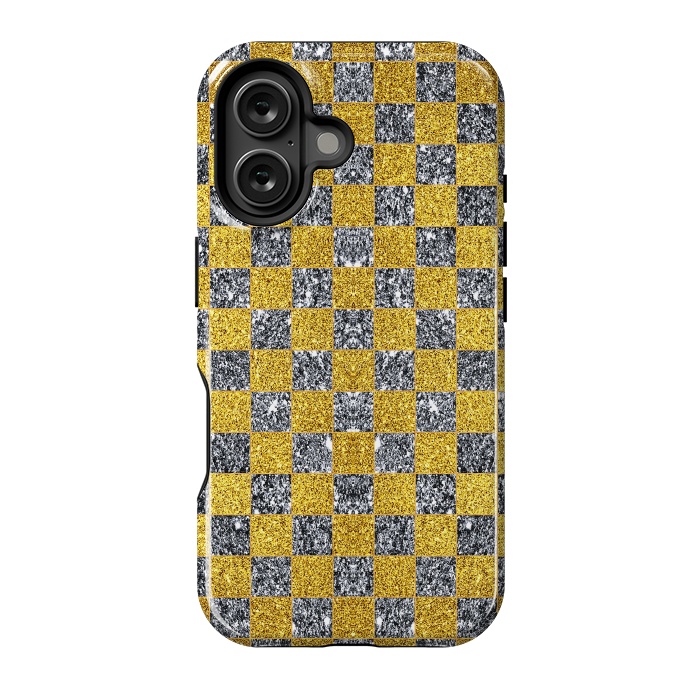 iPhone 16 StrongFit Checkered Pattern X by Art Design Works