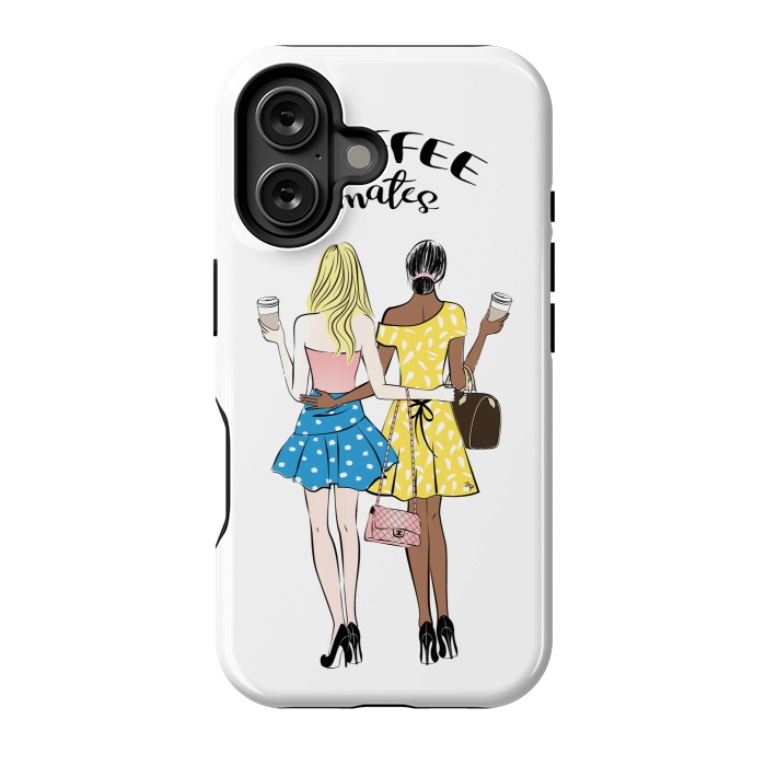 iPhone 16 StrongFit Coffee mates - dark skin by Martina