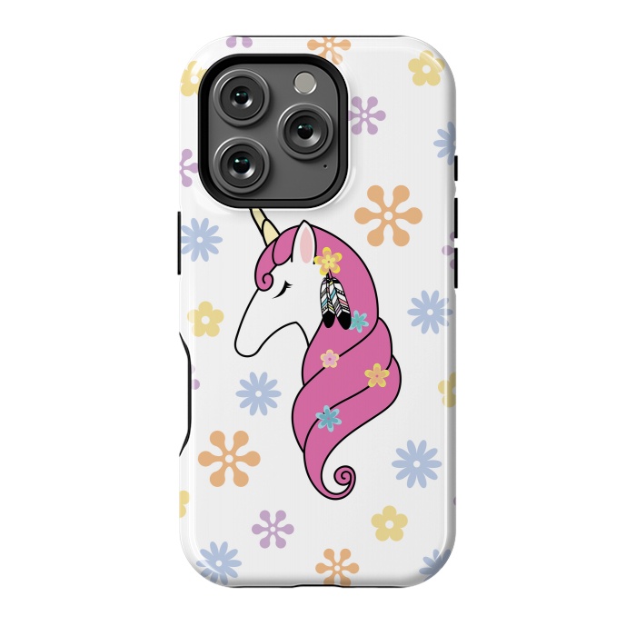 iPhone 16 Pro StrongFit Hippie Unicorn by Laura Nagel