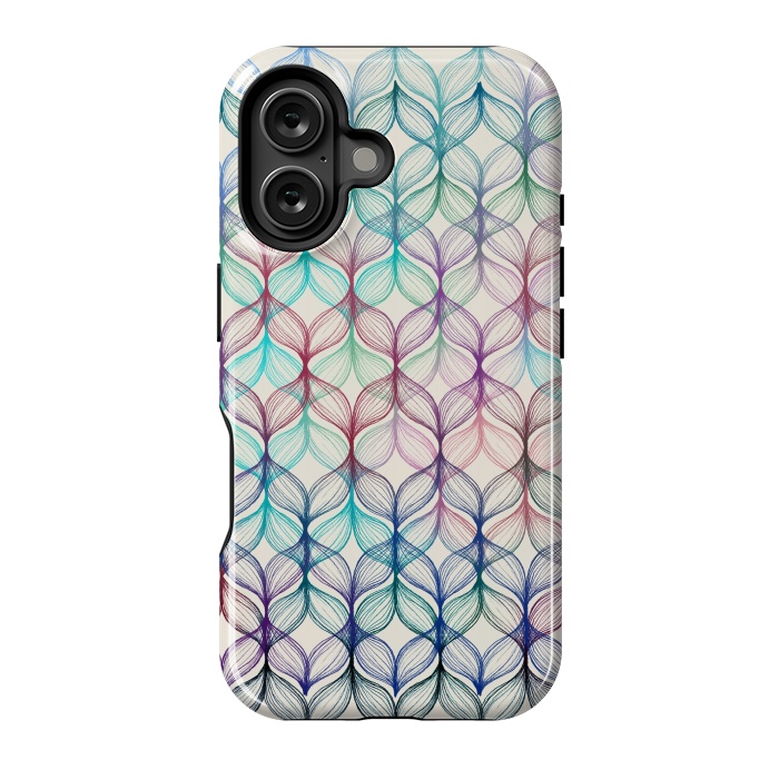 iPhone 16 StrongFit Mermaid's Braids - a colored pencil pattern by Micklyn Le Feuvre