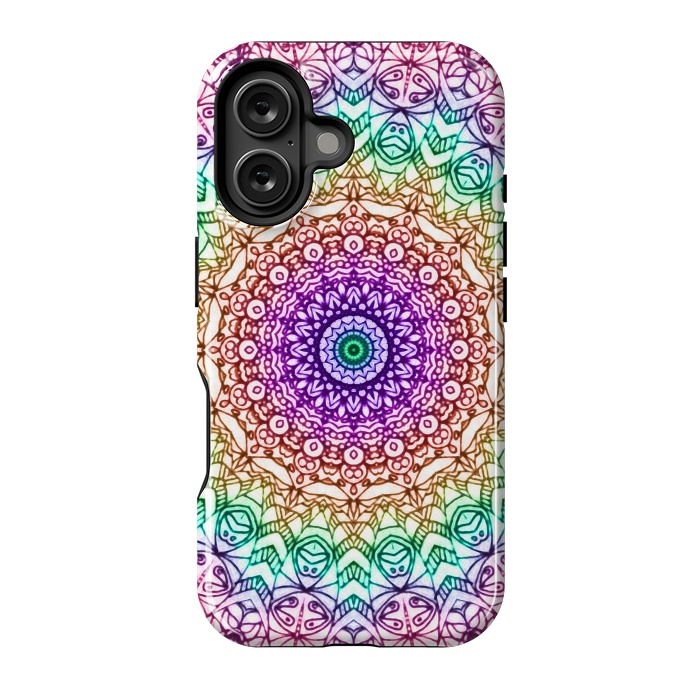 iPhone 16 StrongFit Mandala Mehndi Style G379 by Medusa GraphicArt