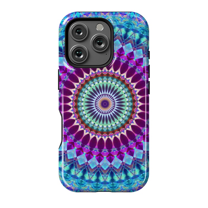 iPhone 16 Pro StrongFit Geometric Mandala G382 by Medusa GraphicArt