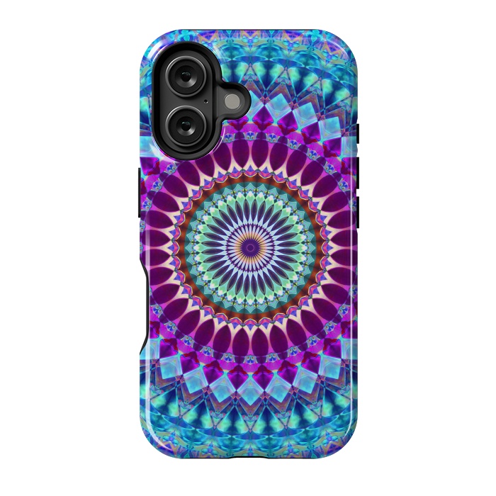 iPhone 16 StrongFit Geometric Mandala G382 by Medusa GraphicArt