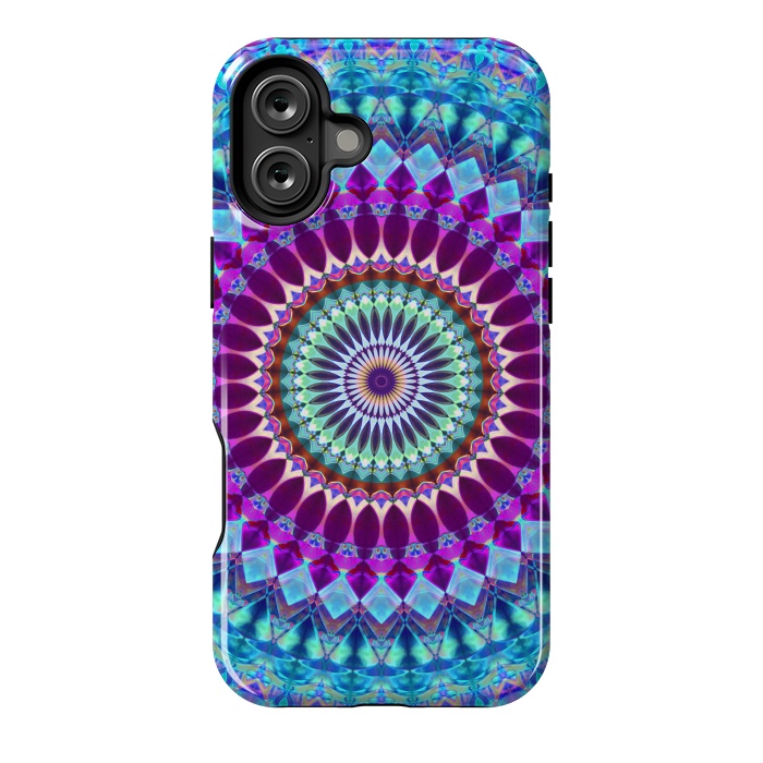 iPhone 16 Plus StrongFit Geometric Mandala G382 by Medusa GraphicArt