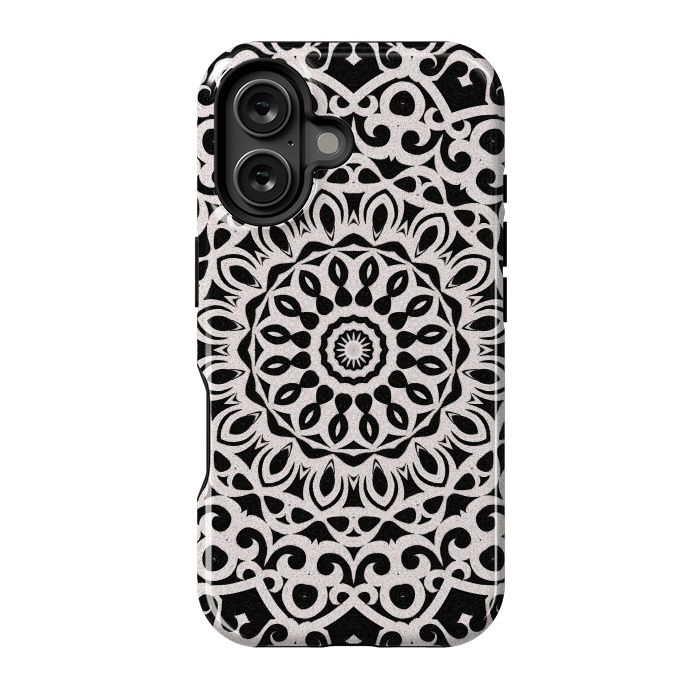 iPhone 16 StrongFit Tribal Mandala G385 by Medusa GraphicArt