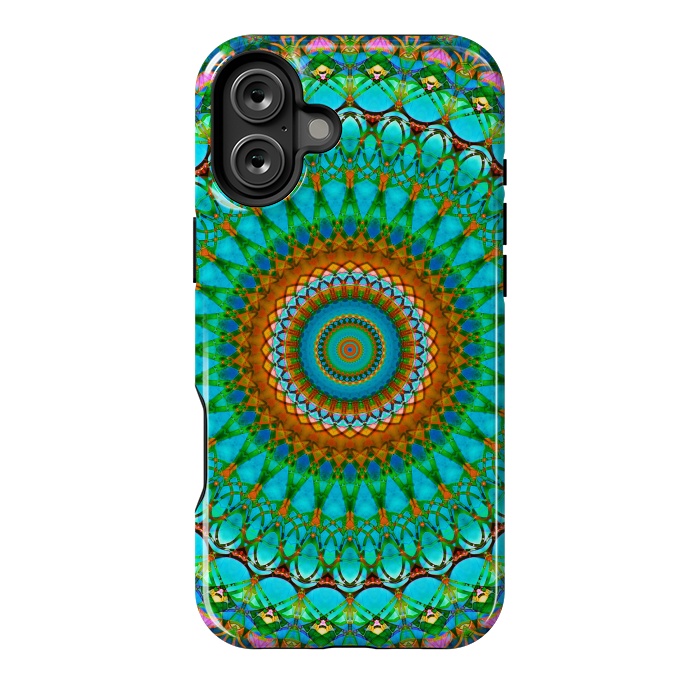 iPhone 16 Plus StrongFit Geometric Mandala G388  by Medusa GraphicArt