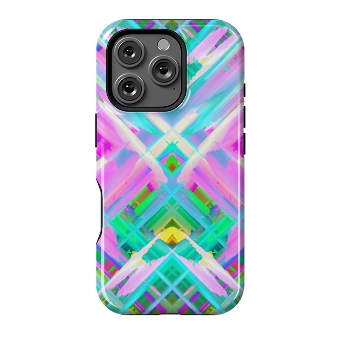 iPhone 16 Pro StrongFit Colorful digital art splashing G473 by Medusa GraphicArt