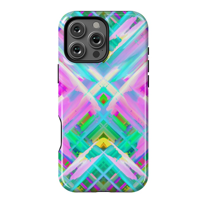 iPhone 16 Pro Max StrongFit Colorful digital art splashing G473 by Medusa GraphicArt