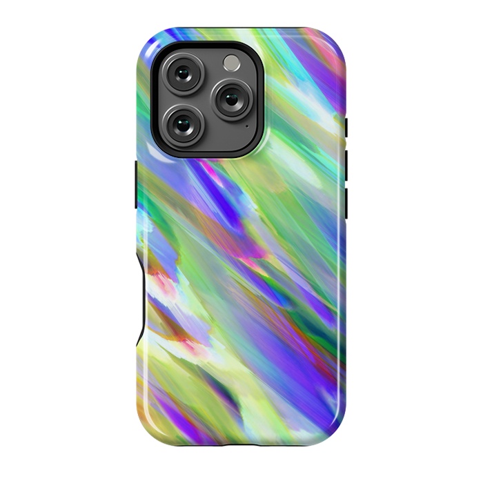 iPhone 16 Pro StrongFit Colorful digital art splashing G401 by Medusa GraphicArt