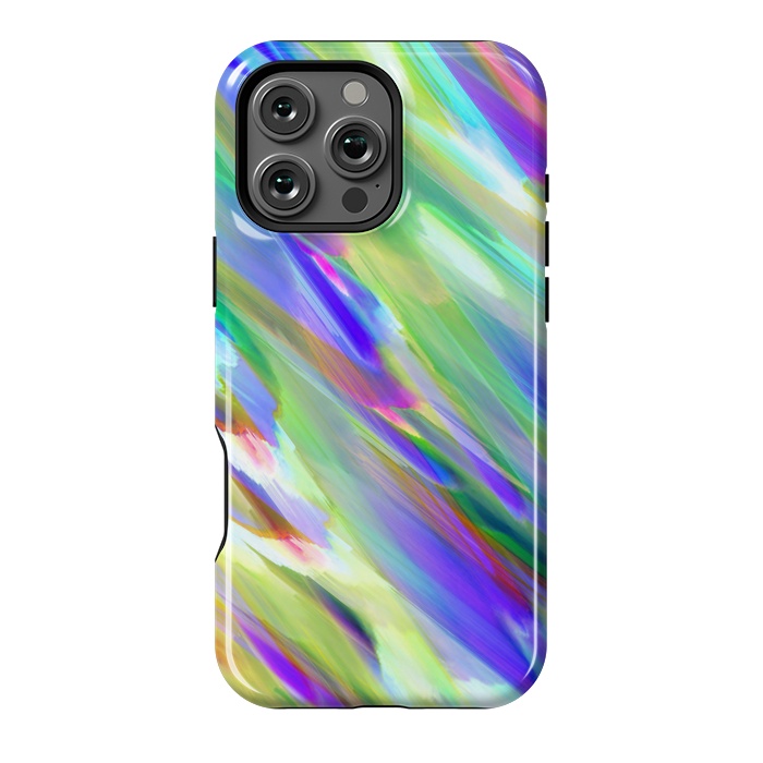 iPhone 16 Pro Max StrongFit Colorful digital art splashing G401 by Medusa GraphicArt