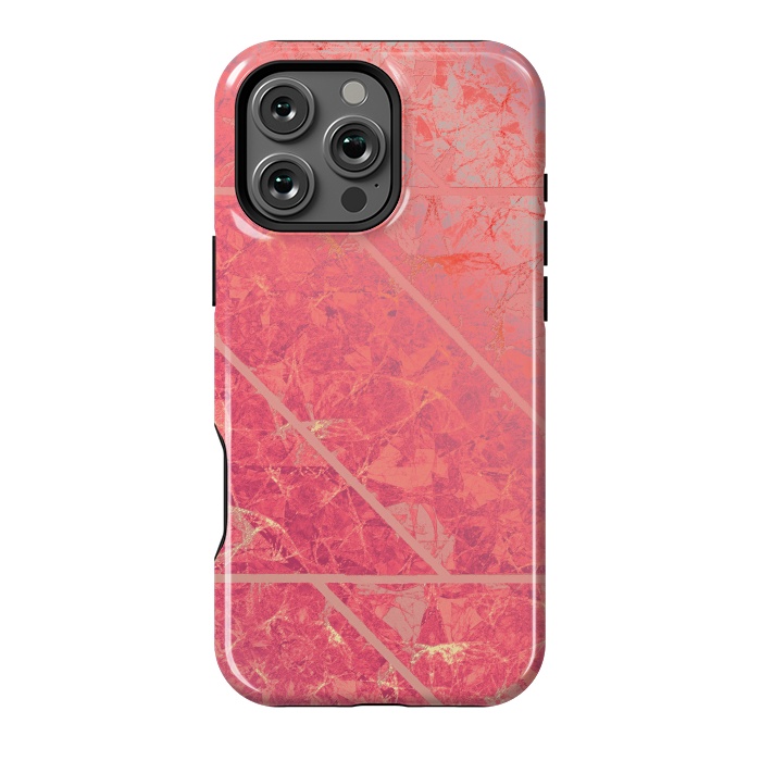 iPhone 16 Pro Max StrongFit Pink Marble Texture G281 by Medusa GraphicArt