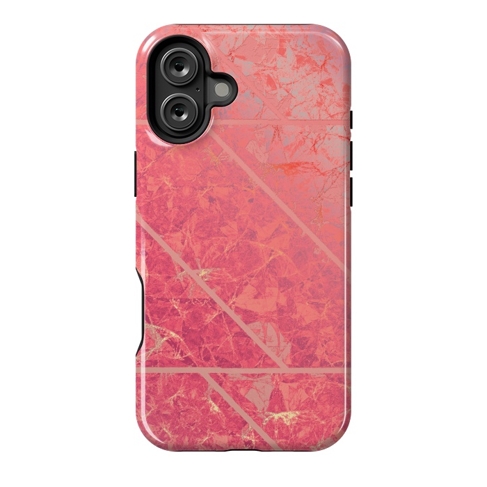 iPhone 16 Plus StrongFit Pink Marble Texture G281 by Medusa GraphicArt